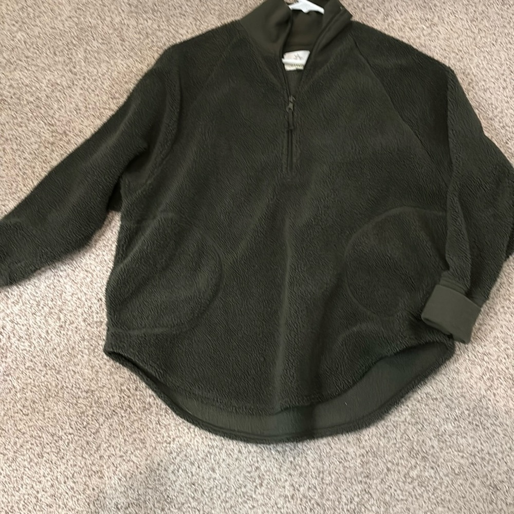 Green offline be aerie Sherpa (xs) oversized